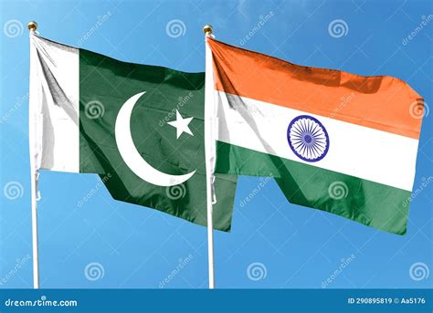 Indian Flag and Pakistan Flag Stock Illustration - Illustration of ...