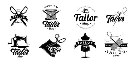 Premium Vector | Tailor shop logo emblem