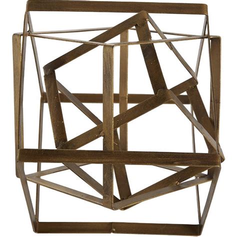 Tesseract Geometric Cube Metal Sculpture