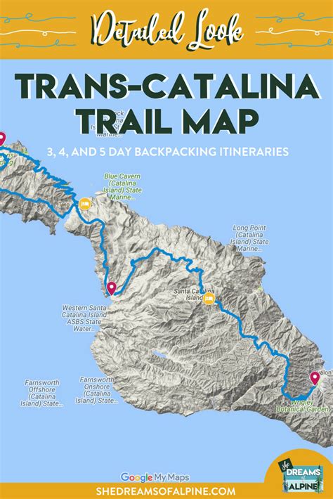 A Detailed Look at The Trans-Catalina Trail Map — She Dreams Of Alpine