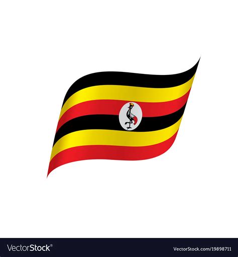 Uganda flag Royalty Free Vector Image - VectorStock