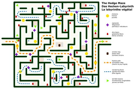 [Map] The Hedge Maze / Das Hecken-Labyrinth / La labyrinthe végétal