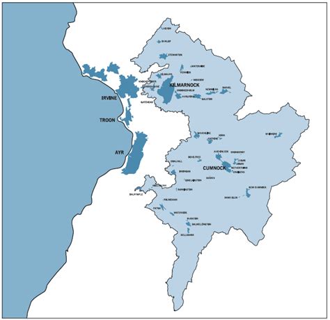 Map of East Ayrshire Province Area