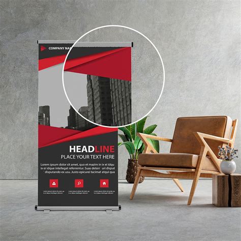 Free Retractable Banner Mockup