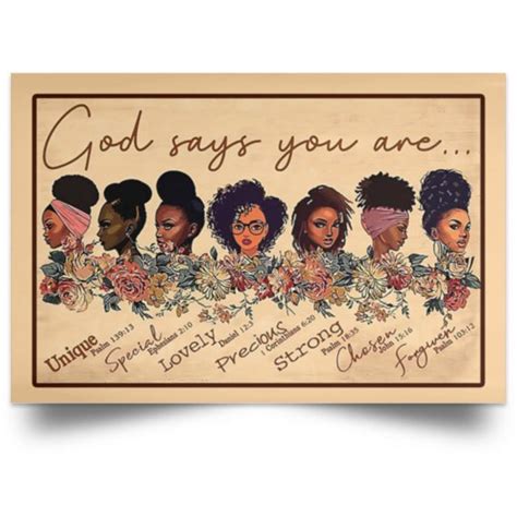 God Says You Are Beautiful Horizontal Poster LN – Designfullprint