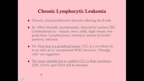 Chronic Lymphocytic Leukemia Diagnosis - slideshare