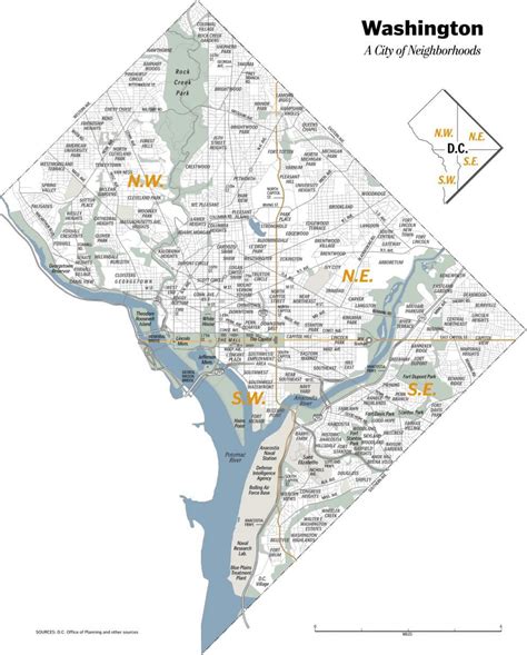 Dc map - Dc on map (District of Columbia - USA)