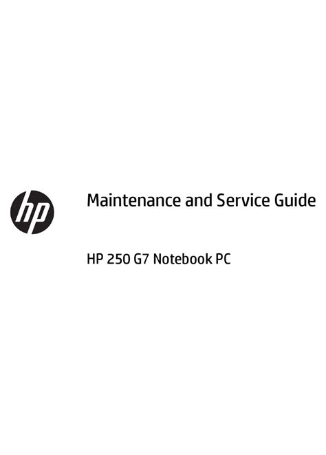 HP 250 G7 MAINTENANCE AND SERVICE MANUAL Pdf Download | ManualsLib