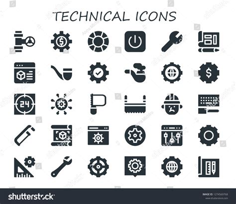 Technical Icon Set 30 Filled Technical Stock Vector (Royalty Free) 1274569768 | Shutterstock