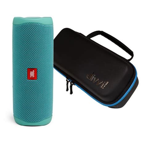 JBL Flip 5 Teal Portable Bluetooth Speaker w/divvi! Hardshell Case - Walmart.com - Walmart.com