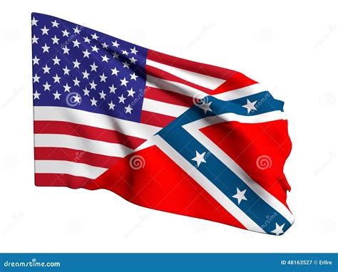 Usa and confederate flag stock illustration. Image of confederation ...