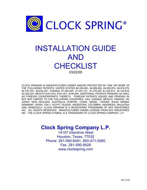 Clock-Spring-Installation-Manual