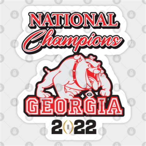 Georgia Bulldogs - National Champions 2022 - Georgia Bulldogs - Sticker ...