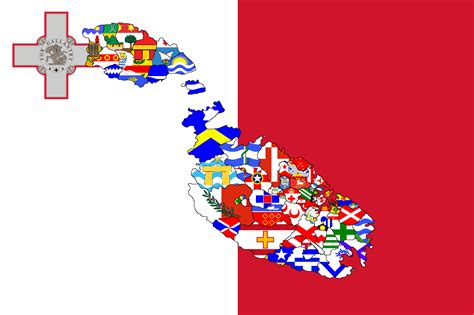 Flag map of Maltese Councils - Maps on the Web