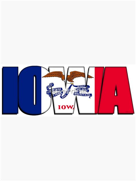 " Iowa Flag Sticker" Sticker for Sale by MikePrittie | Redbubble