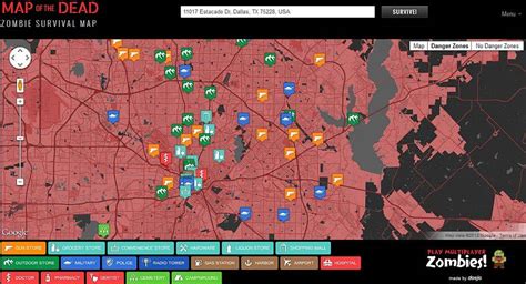 Map of the Dead: Google Maps for the Zombie Apocalypse | Anything Zombie HQ
