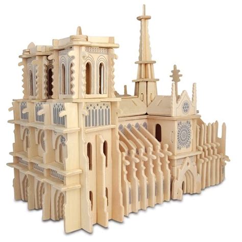 Notre Dame Cathedral - 3D Woodcraft Kit Puzzle | Cathedral, Notre dame ...