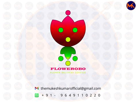 FLOWEROBO (FLOWER DELIVERY SERVICE LOGO DESIGN) by Mukesh Kumar on Dribbble