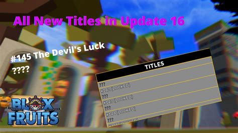 EVERY NEW TITLE REQUIREMENT IN BLOX FRUITS UPDATE 16 - YouTube