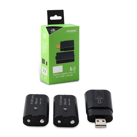 For Xbox One Controller Battery Charger Kit for Xbox One S Two 400mAh Rechargeable Xbox One (S ...