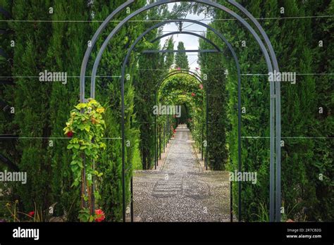 Generalife Gardens of Alhambra - Granada, Andalusia, Spain Stock Photo - Alamy