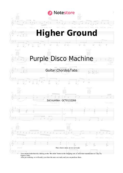 Purple Disco Machine, Roosevelt - Higher Ground guitar chords and tabs ...