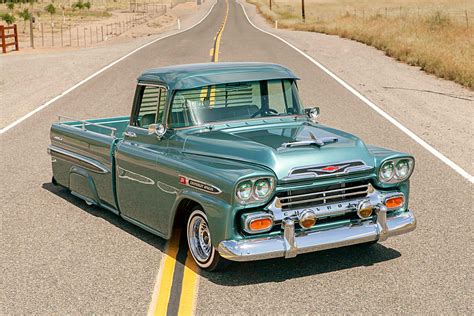 1959 Chevrolet Apache high three quarter shot - Lowrider