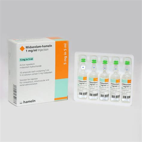 MIDAZOLAM INJECTION 5MG/5ML (10X5ML) – Zyfas Pharma