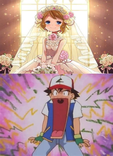 Ash Sees Serena In A Wedding Dress by HAKDurbin on DeviantArt