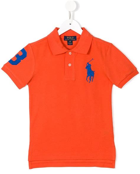 Ralph Lauren Kids - logo embroidered polo shirt - kids - Cotton - 10 yrs Embroidered Polo Shirts ...