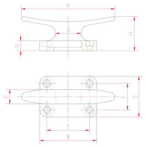 Catalog: Marine Mooring Cleats - Boat Cleats: CL 18 Inch Cleat: Up to ...