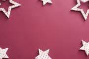 Photo of Decorative red and white star border or frame | Free christmas images