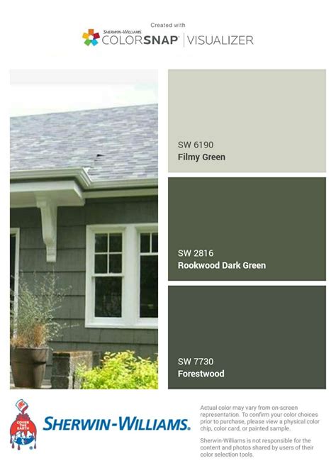 I just created this color palette with the Sherwin-Williams ColorSnap® Visualizer app on my ...