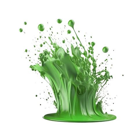 green slime splash on transparent background ,isolated slime explosion , 23419712 PNG