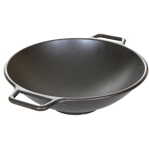 Lodge 14-Inch Pro Logic Seasoned Cast Iron Wok - P14W3 : Iron Pots Depot