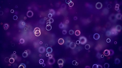 Bubbles Wallpaper 4K, Bokeh, Purple background, Blurred