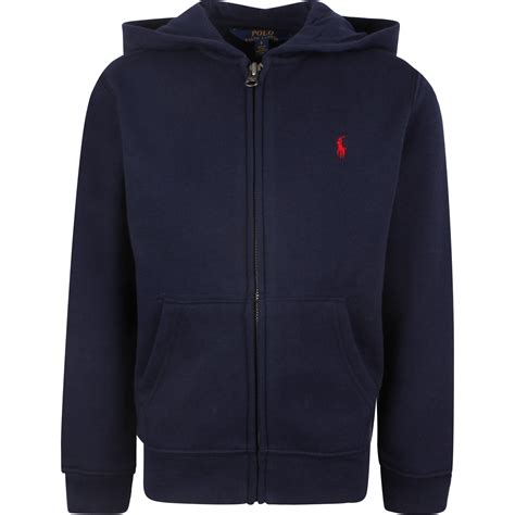 Polo Ralph Lauren Boys Zip-Up Hoodie in Navy | BAMBINIFASHION.COM