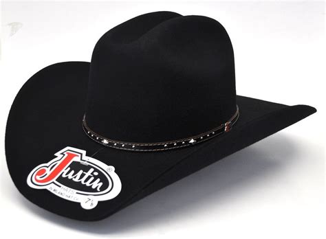 Justin 3X Black Hills Wool Felt Western Hat-Black | Western hats ...