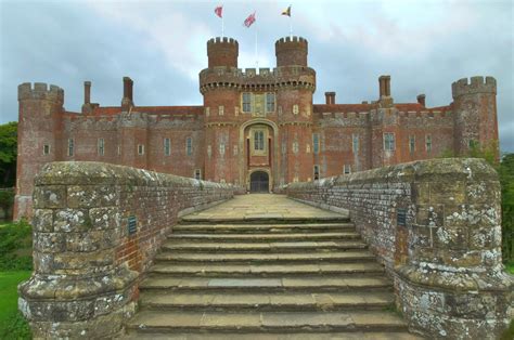 Herstmonceux Castle is a brick-built Tudor castle near Herstmonceux, East Sussex, England ...