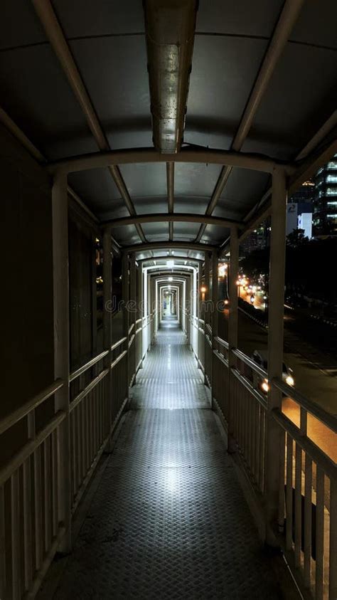 Crossing Bridge editorial photography. Image of night - 268804062