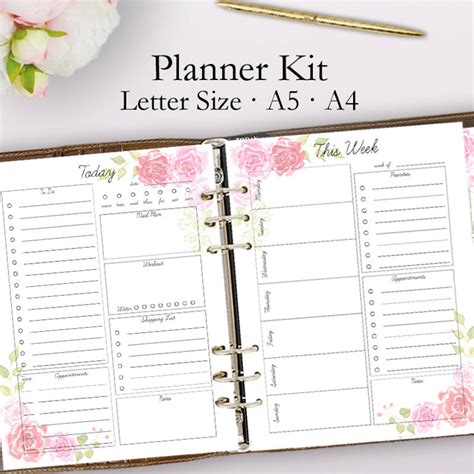 2023 Planner Printable Daily Planner Pages Weekly Planner - Etsy Canada