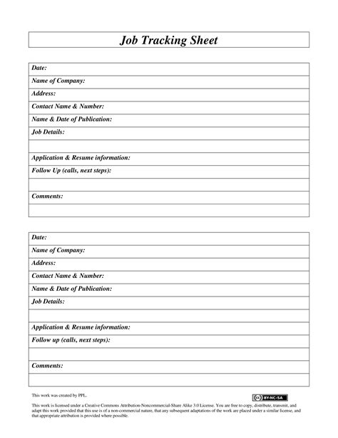 Job Tracking Sheet | Templates at allbusinesstemplates.com