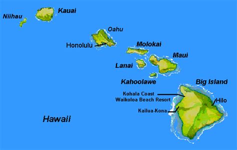 detailed map of hawaiian islands