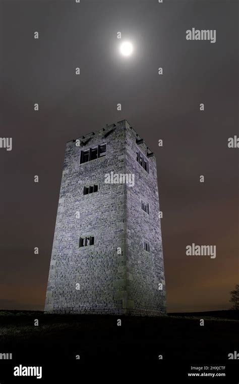 Boot's Folly Tower also known as Sugworth Tower or Strines Tower near High Bradfield in The Peak ...