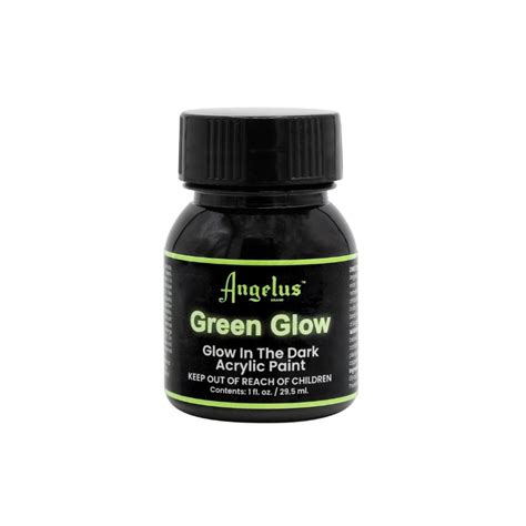 Angelus Leather Paint Glow in the Dark - Green Glow 1oz - The Deckle Edge