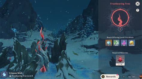 Genshin Impact Frostbearing Tree, Crimson Agate and how to find it and level up | GamesRadar+