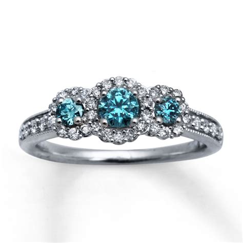 Light Blue Diamond Engagement Rings - Wedding and Bridal Inspiration