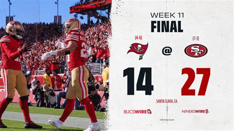 Bucs News: Niners outmatch the Bucs 27-14 in Week 11