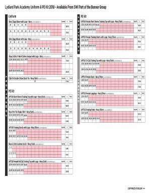 Fillable Online Lydiard Park Academy 2017 Order Form Fax Email Print - pdfFiller