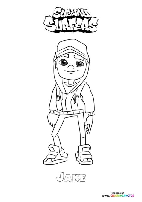 Jake from Subway Surfers - Coloring Pages for kids